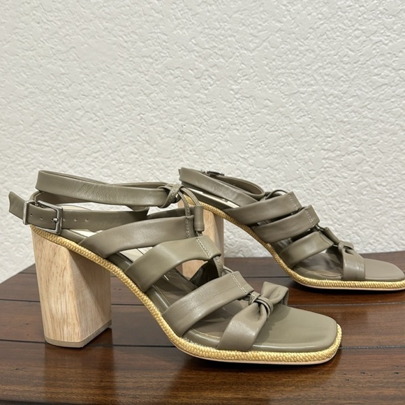 Dolce Vita Olema Olive Leather Heels Size 9 - Picture 2 of 7